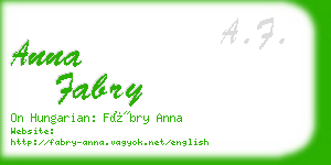 anna fabry business card